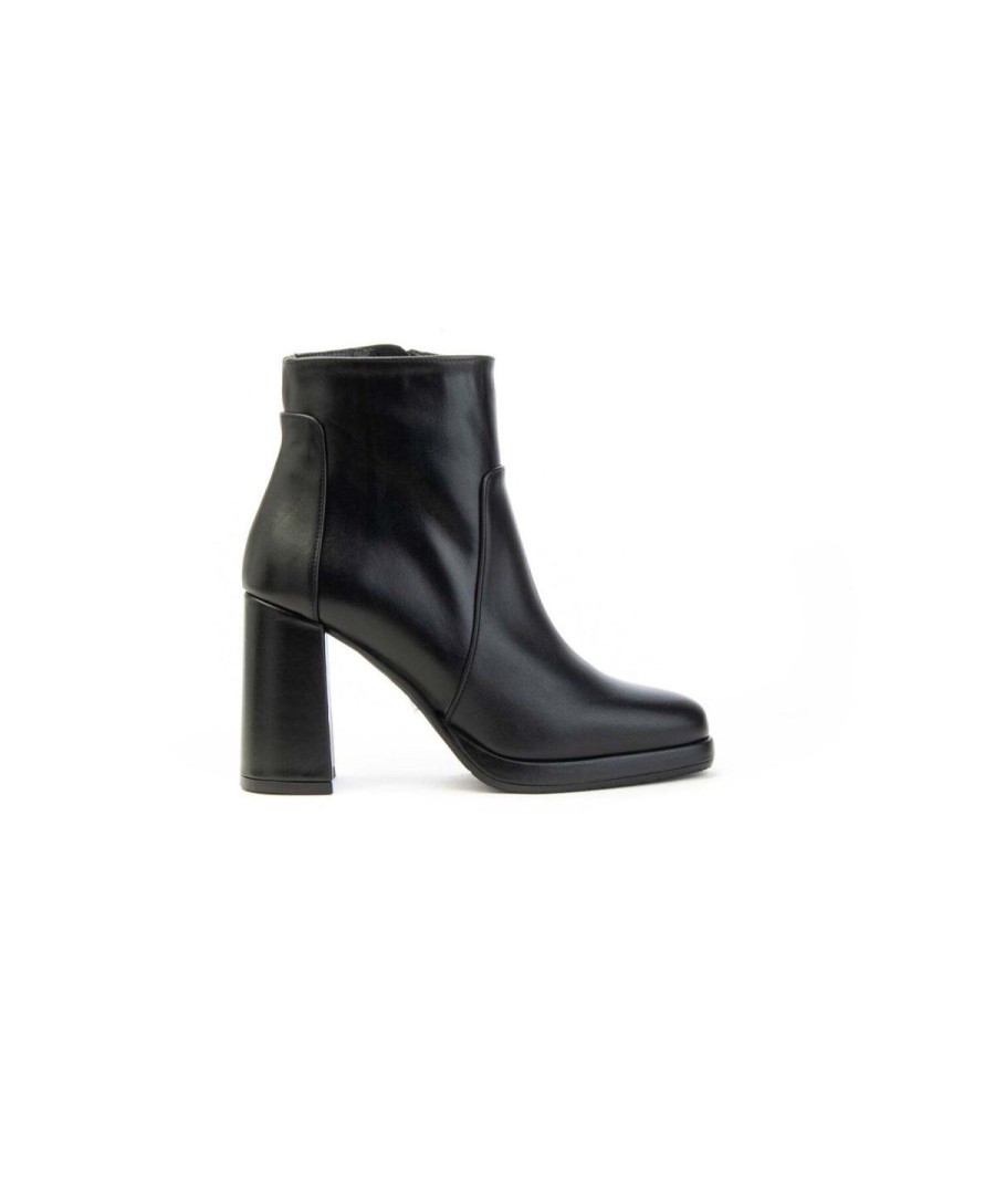 Donna ALBANO | Albano 2531 Tronchetto Plateau 70 E Zip Leone Shoes Frosinone Nero