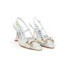 Donna BRUGLIA MILANO | Bruglia Milano 8830 Slingback Morsetto Woman Leone Shoes Frosinone Bianco