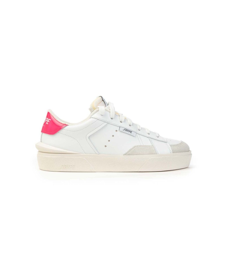 Donna STRYPE | Strype 70166 St 001 Sneakers Lacci Woman Leone Shoes Frosinone Bianco/Fuxia