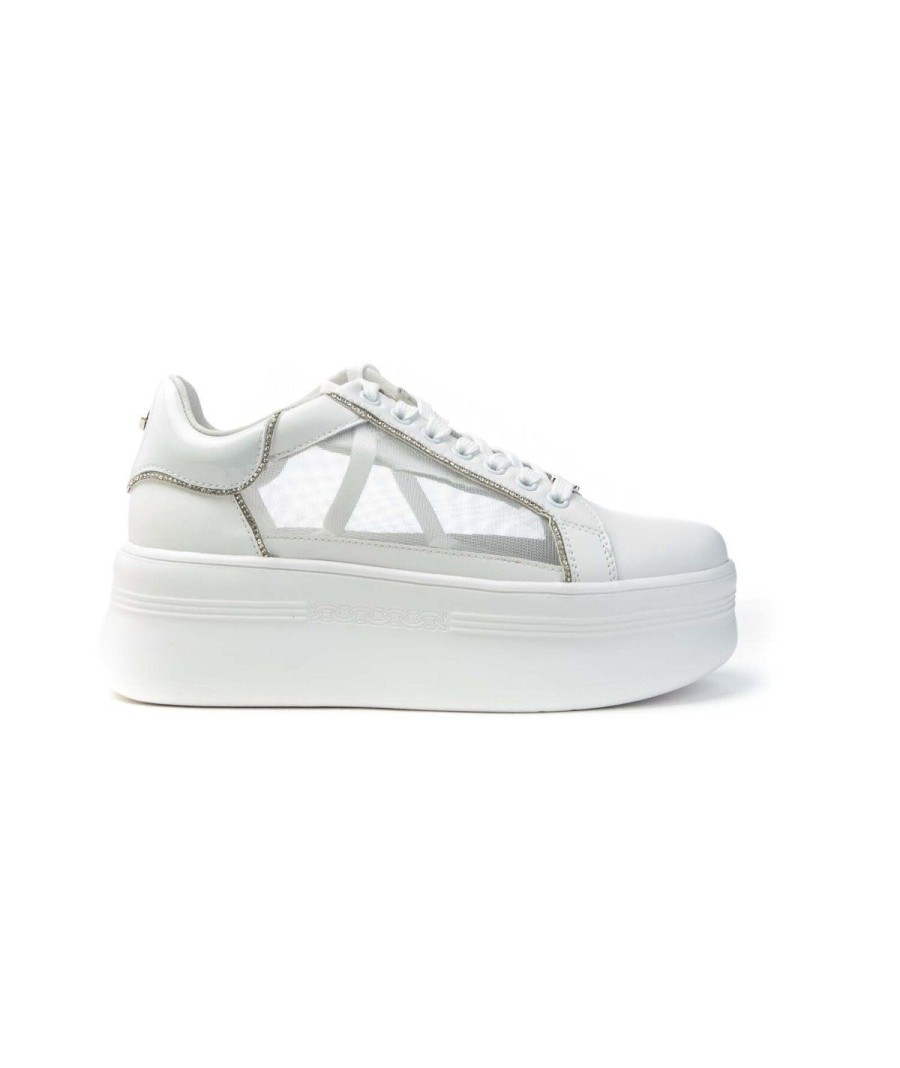 Donna CULT | Cult Clw422801 Pearl Low W Net Sneakers Donna Leone Shoes Frosinone White