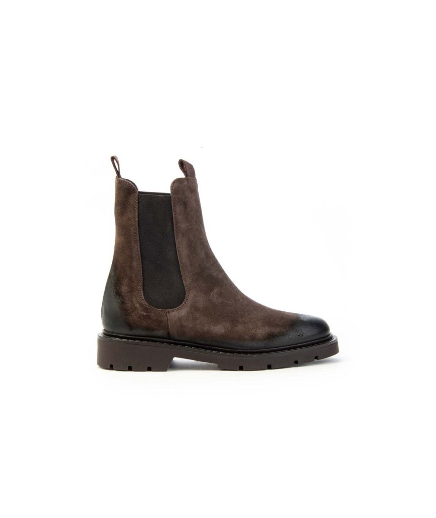 Donna CARMENS | Carmens A44504 Brit Beat Chelsea Boot Woman Leone Shoes Frosinone Moka