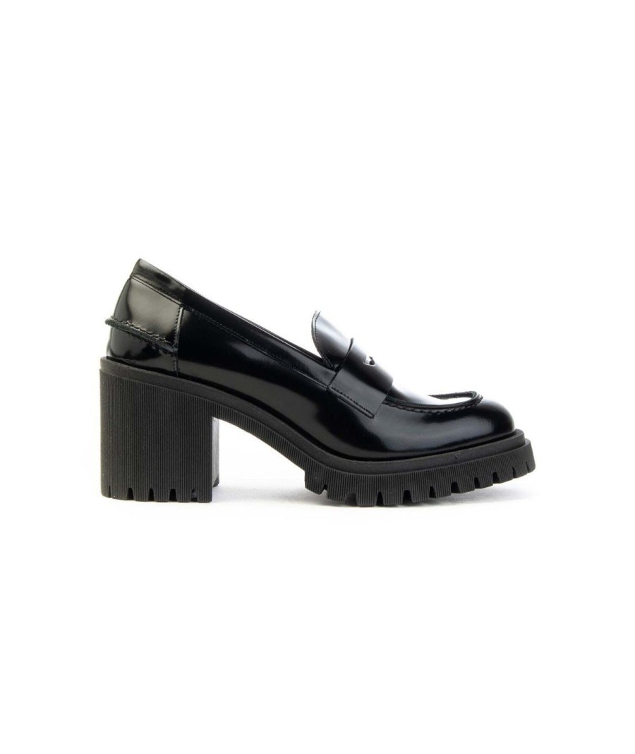 Donna DOMINGA VSL | Vsl 7368 Mocassino Fondo Dentellato Leone Shoes Frosinone Nero