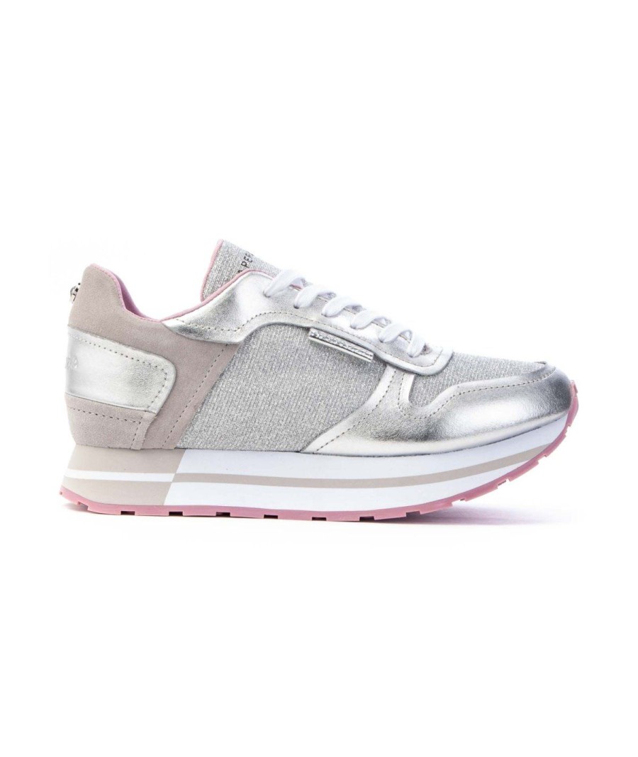 Donna APEPAZZA | Apepazza S2Rsd18 Sneakers Inner Wedge Running Leone Shoes Silver