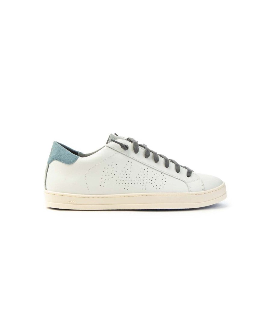 Uomo P448 | P448 F23John-M Sneakers Lacci Uomo Leone Shoes Frosinone White/Denim