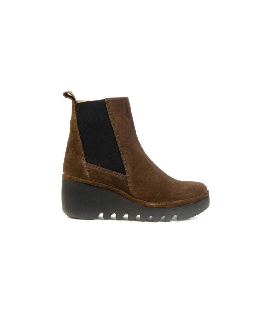 Donna FLY LONDON | Fly London Bagu Suede P0501233 Chelseaboot Leone Shoes Frosinone Brown