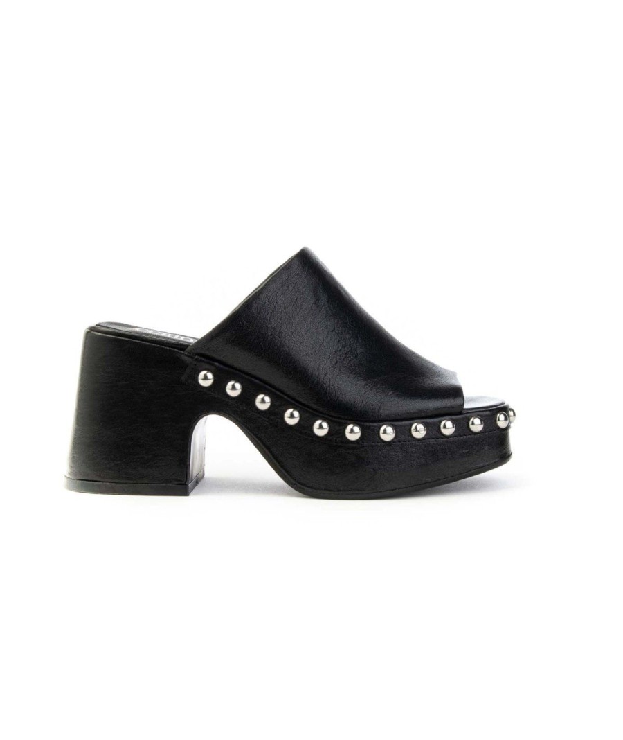 Donna CURIOSITE' | Curiosite2297 Sandalo Plateau Borchiato Donna Nero