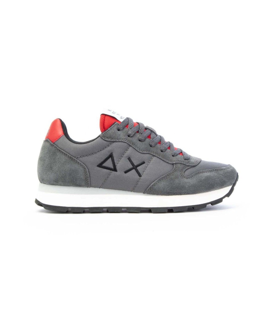 Uomo SUN68 | Sun68 Sneakers Tom Solid Naylon Z41101 Grigio Scuro