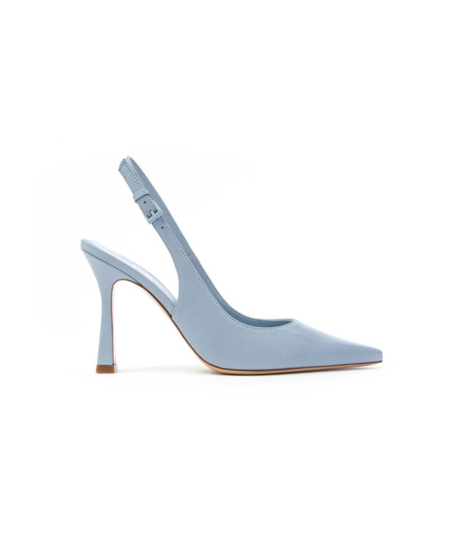 Donna ROBERTO FESTA | Roberto Farah Festa Slingback Tacco 90 Leone Shoes Avio