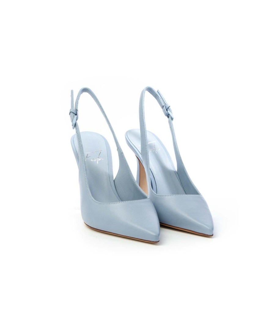 Donna ROBERTO FESTA | Roberto Farah Festa Slingback Tacco 90 Leone Shoes Avio