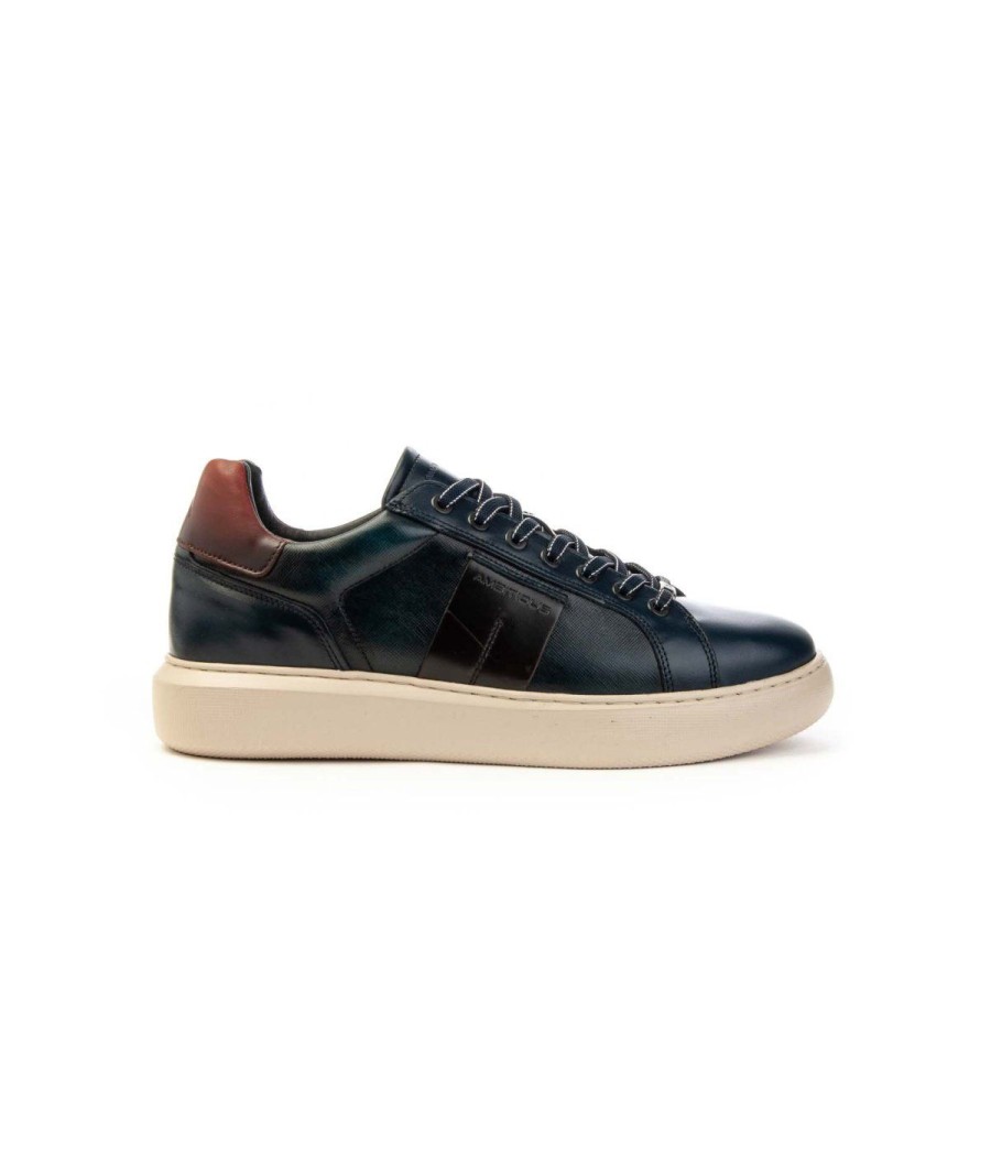 Uomo AMBITIOUS | Ambitious 12455-6813Am Sneakers Lacci Leone Shoes Frosinone Navy/Rosso