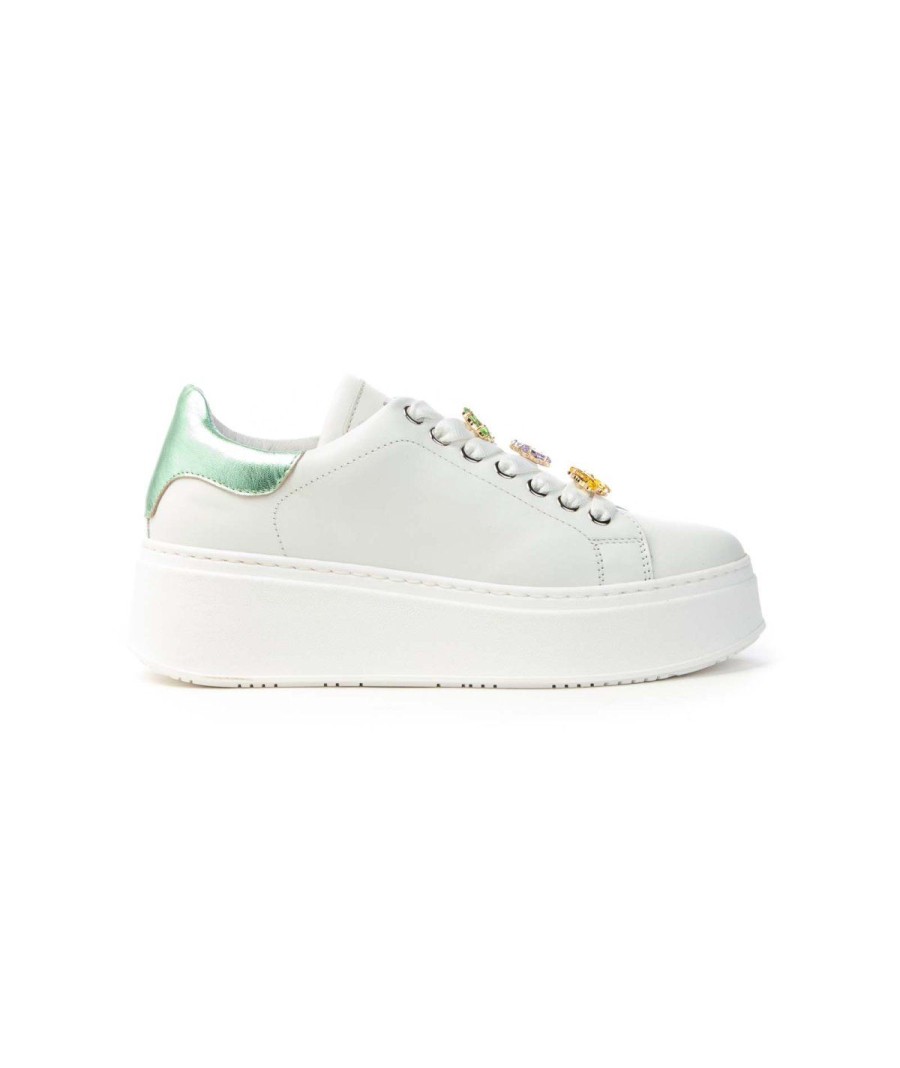 Donna MELINE | Meline Wt254 7062 9344 Sneakers Bijoux Farfalle Leone Shoes Frosinone Bianco Verde