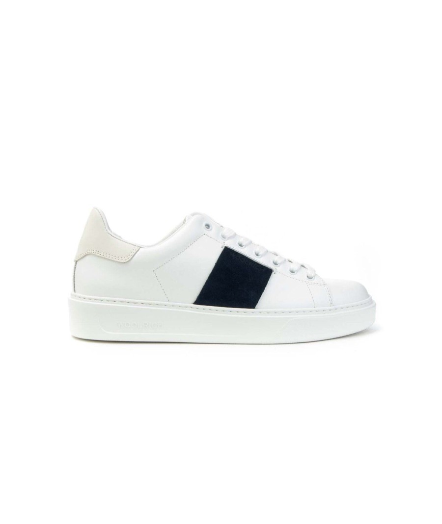 Uomo WOOLRICH | Woolrich Wfm221.002 Sneakers Uomo Lacci Leone Shoes Bianco/Blu