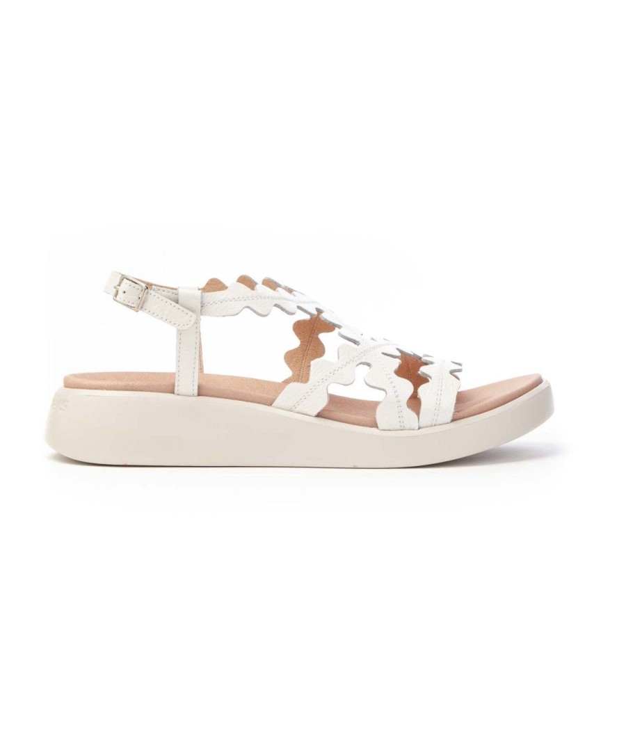 Donna WONDERS | Wonders C6510 Lack Sandalo Criss Cross Leone Shoes Off White