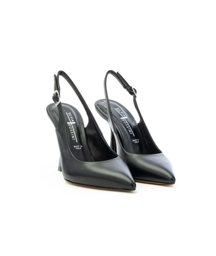 Donna SILVIA ROSSINI | Silvia Rossini 432 Slingback Tacco Abs Nero