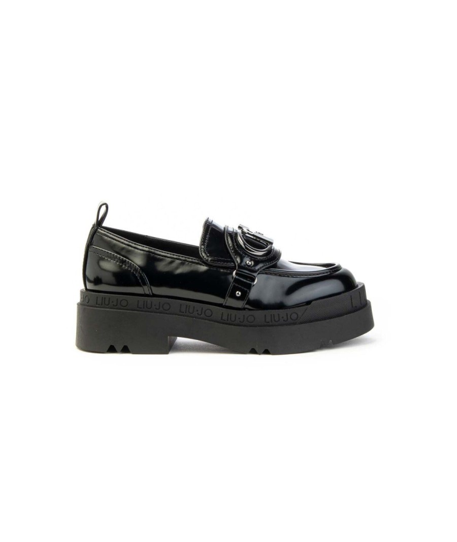 Donna LIU JO GIRL | Liu Jo Sf3039Ex19622222 Love41 Mocassino Leone Shoes Frosinone Black