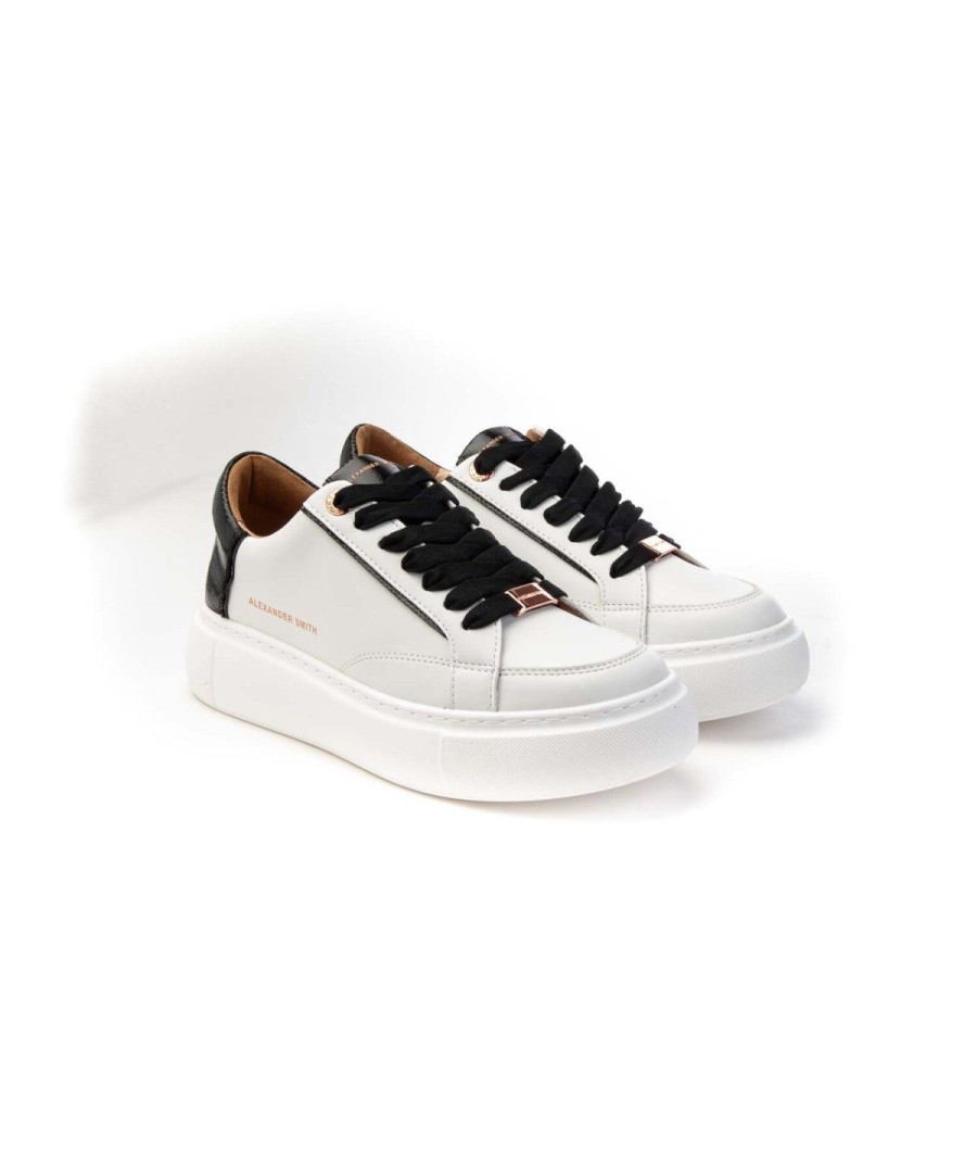 Donna ALEXANDER SMITH | Sneakers Alexander Smith Aeaygcd02Wbk Greenwich Leone Shoes Frosinone White/Black