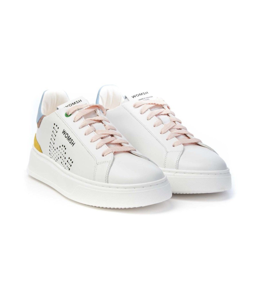 Donna WOMSH | Womsh Sneakers Lacci Fondo Cassetta White/Yellow