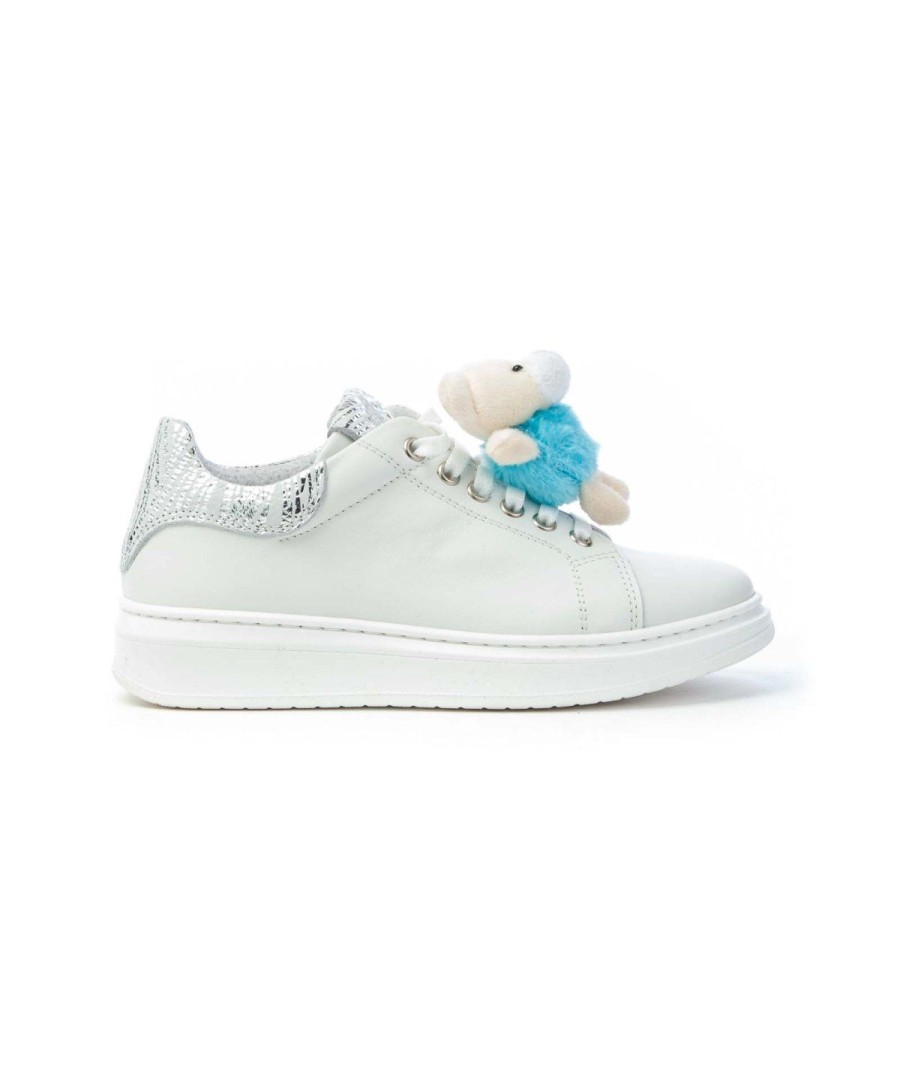 Junior CHIARA LUCIANI | Chiara Luciani E22 224 Sneakers Orsetti Junior Leone Shoes Bianco/Argento