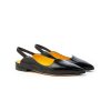 Donna MARA BINI | Mara Bini G705 Wave Slingback Nappa Leone Shoes Frosinone Nero