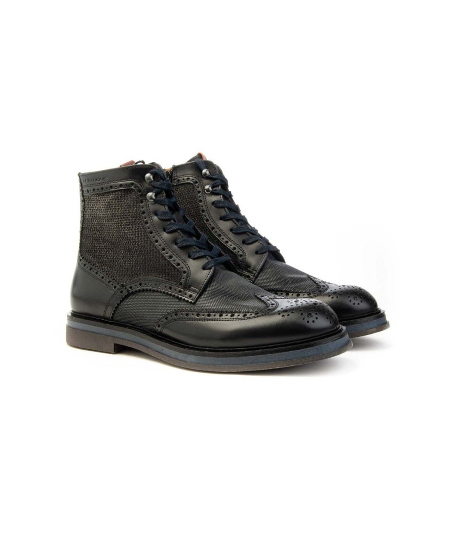 Uomo AMBITIOUS | Ambitiuos 12432 Polacco Lacci Btr Leone Shoes Frosinone Black