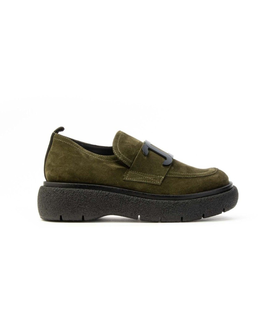 Donna CARMENS | Carmens A50080 Sophie Logo Mocassino Forest