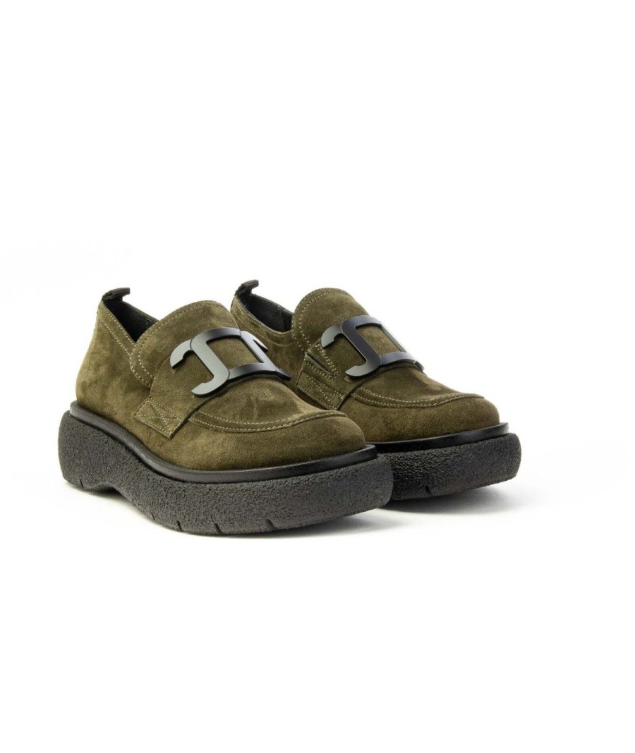 Donna CARMENS | Carmens A50080 Sophie Logo Mocassino Forest