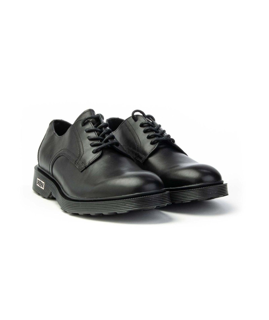 Uomo CULT | Cult Ozzy 412 Low Leather Derby Lacci Uomo Black