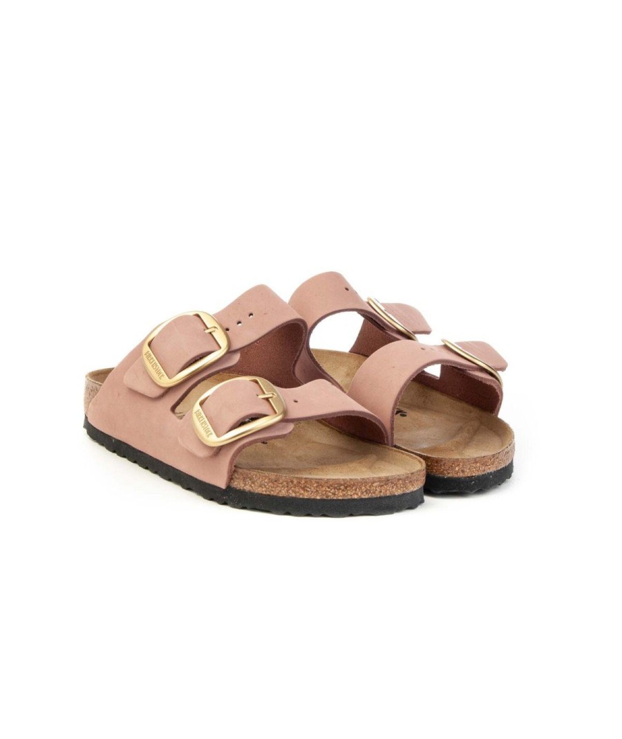 Donna BIRKENSTOCK | Birkenstock Arizona 1024074 Sandali Big Buckle Leone Shoes Frosinone Rose