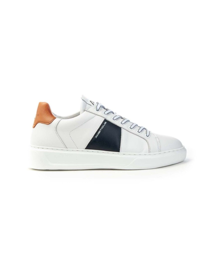 Uomo AMBITIOUS | Ambitious 12862-5164Am Sneakersman Leone Shoes Frosinone White/Navy