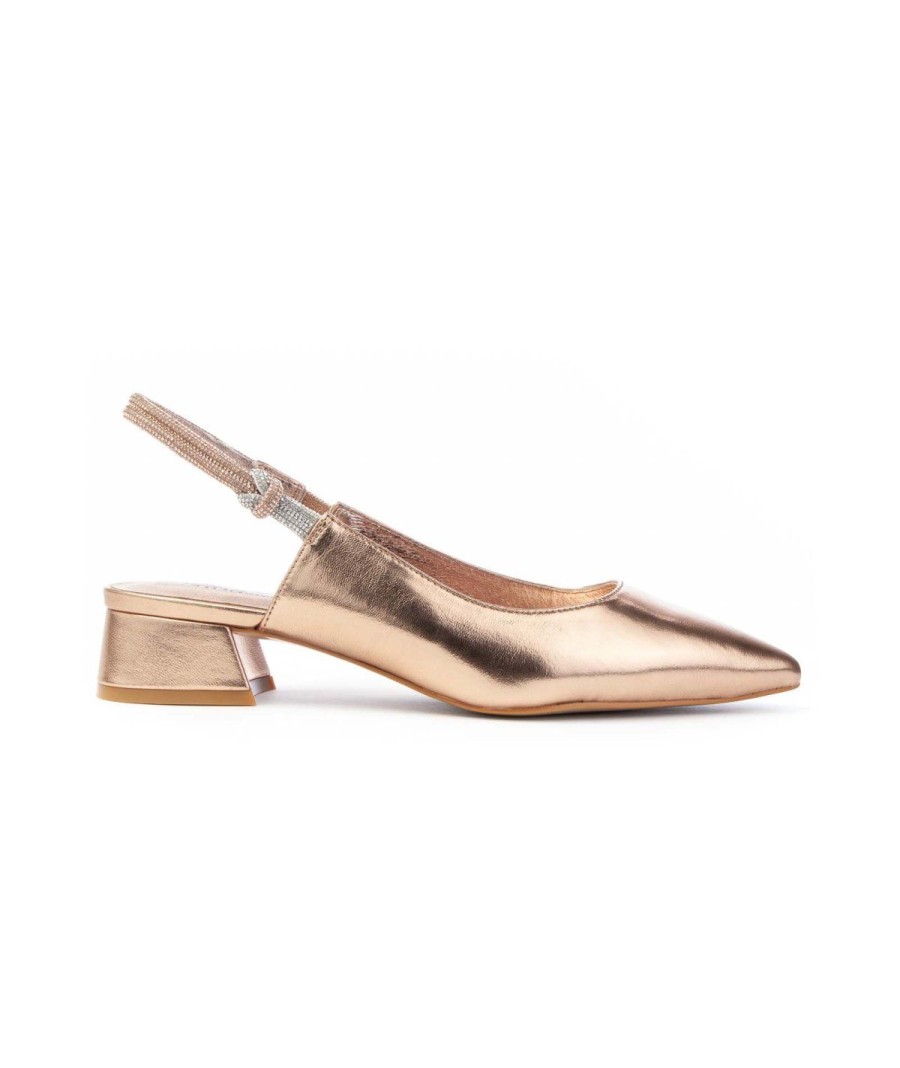 Donna LUCIANO BARACHINI | Luciano Barachini 371 Slingback Con Strass Leone Shoes Pesca