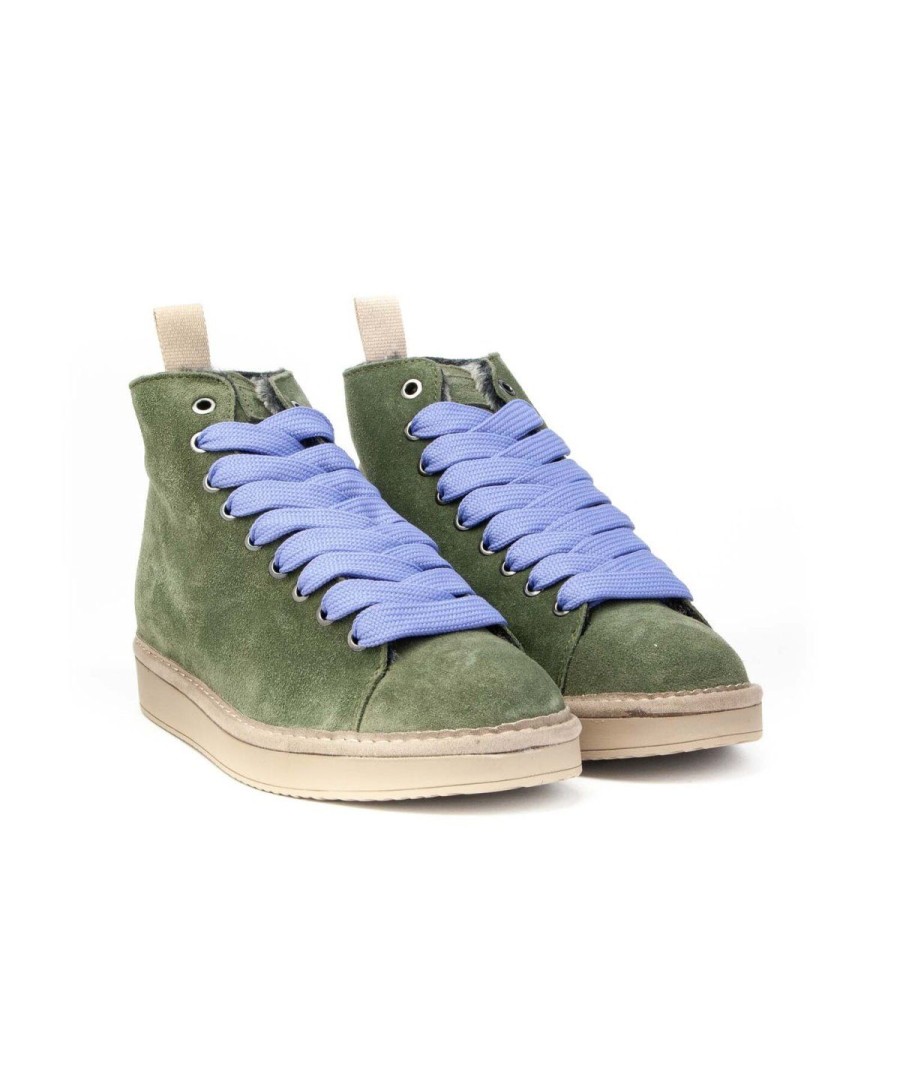 Donna PANCHIC | Panchic P01W00700332074 Ankle Boot Faux Fur Verde Militare