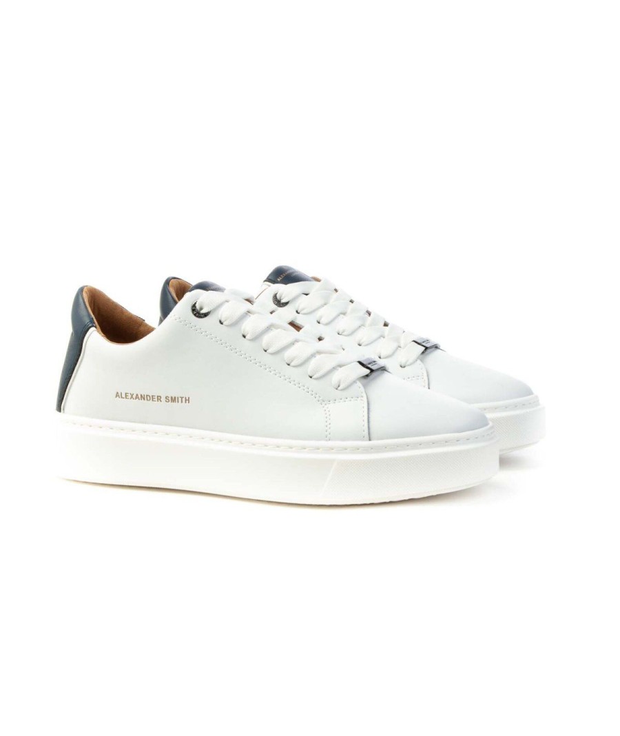 Uomo ALEXANDER SMITH | Alexander Smith Alazldm9010Wbl London Sneakers Leone Shoes Frosinone White/Blue