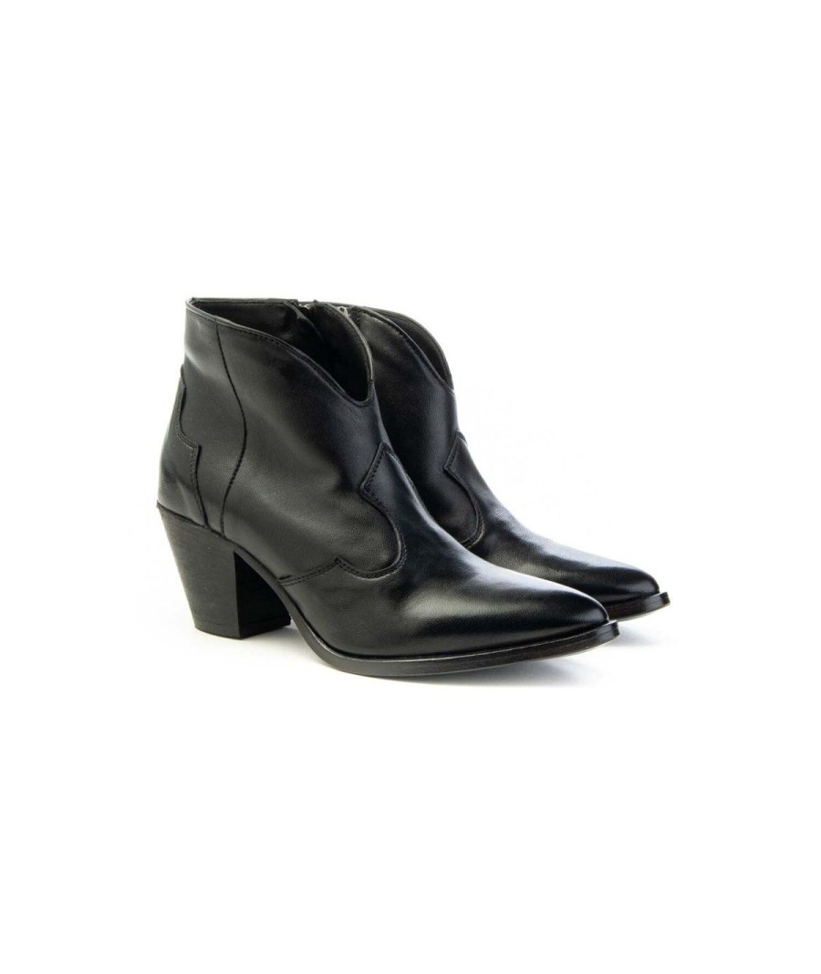 Donna KOBRA | Kobra 820 Tex Texano Low Softy Leather Donna Leone Shoes Frosinone Nero