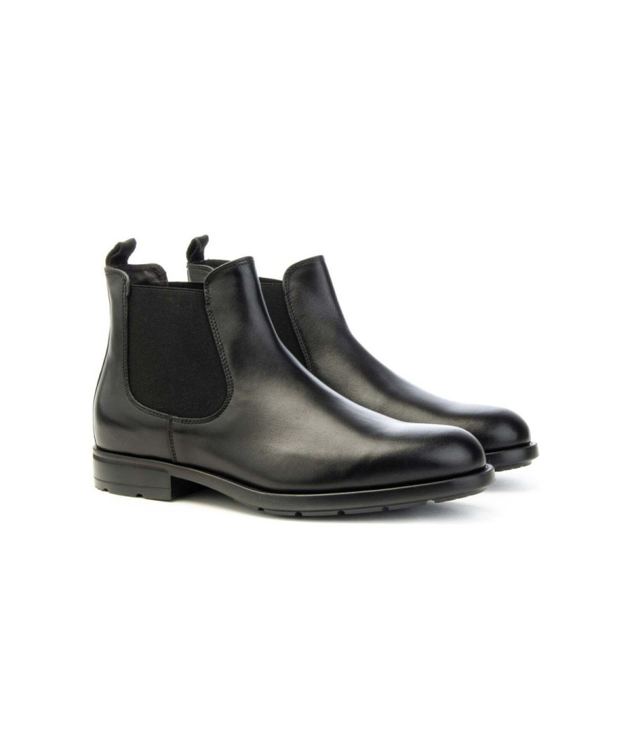 Uomo MARCO FERRETTI | Marco Ferretti 172697 Polacco Beatles Man Leone Shoes Frosinone Nero