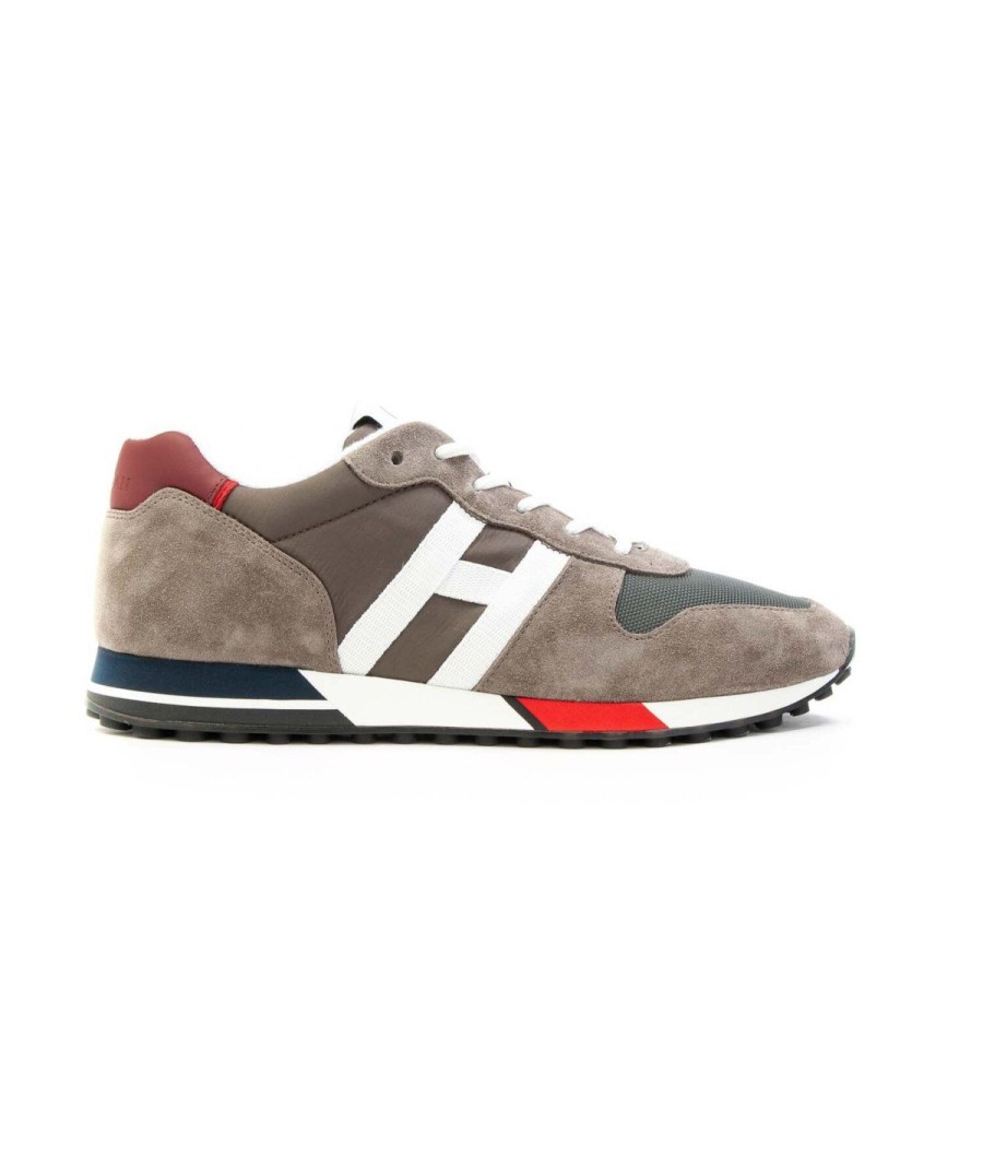 Uomo HOGAN | Sneakers Hogan H383 Grigio Bordeaux Bianco Grigio/Bordo`