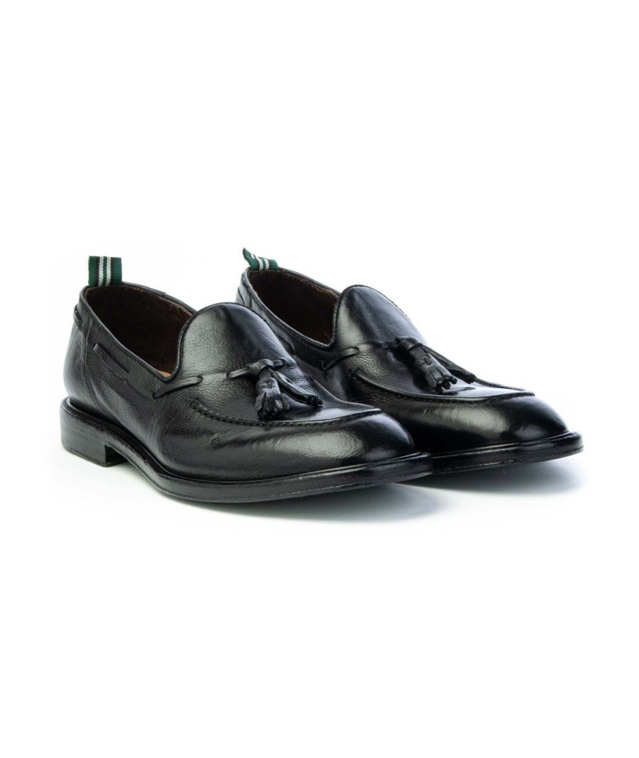 Uomo GREEN GEORGE | Green George 6011 Mocassino Nappine Leone Shoes Nero