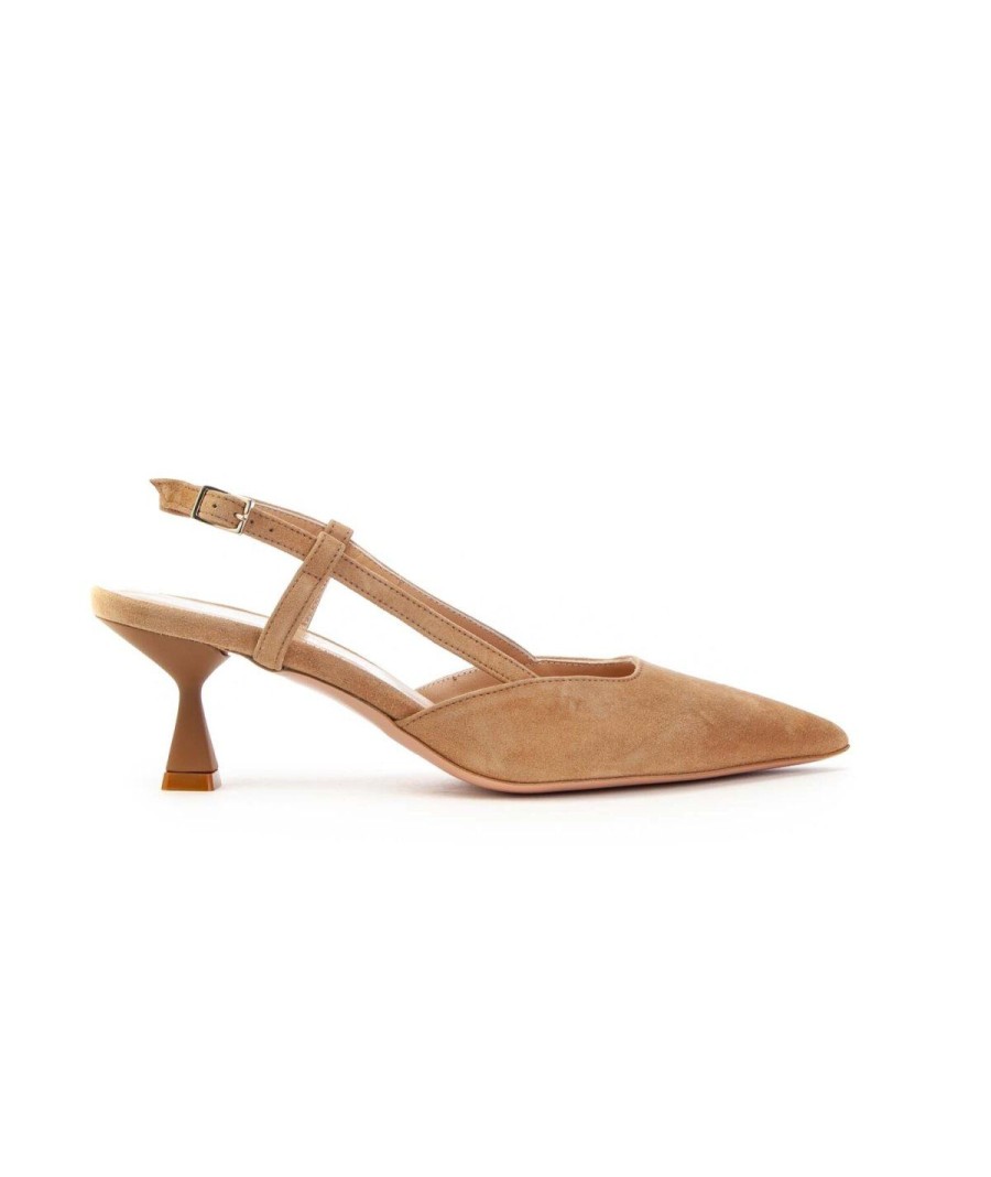 Donna SARA SCHEKER | Sara Scheker Slingback 425 Drill Donna Leoneshoes Frosinone Legno