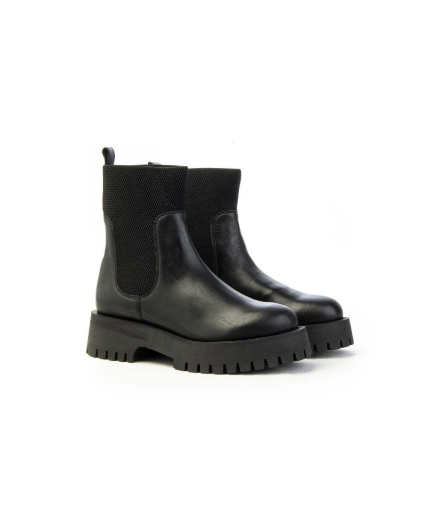 Donna CARMENS | Carmens A52119 Kerry Beat Chelsea Boot Woman Leone Shoes Frosinone Nero