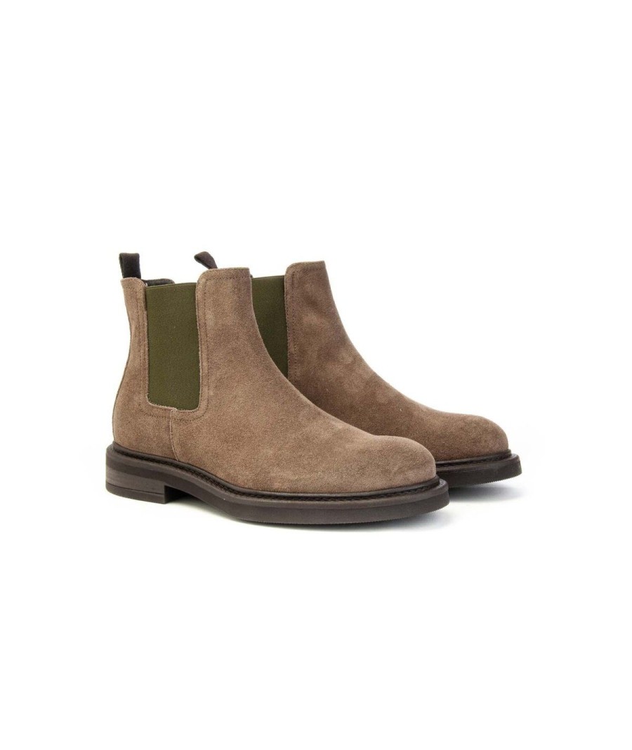 Uomo MARCO FERRETTI | Marco Ferretti 173523 Beatles Chelsea Bootleone Shoes Frosinone Roccia/Militare