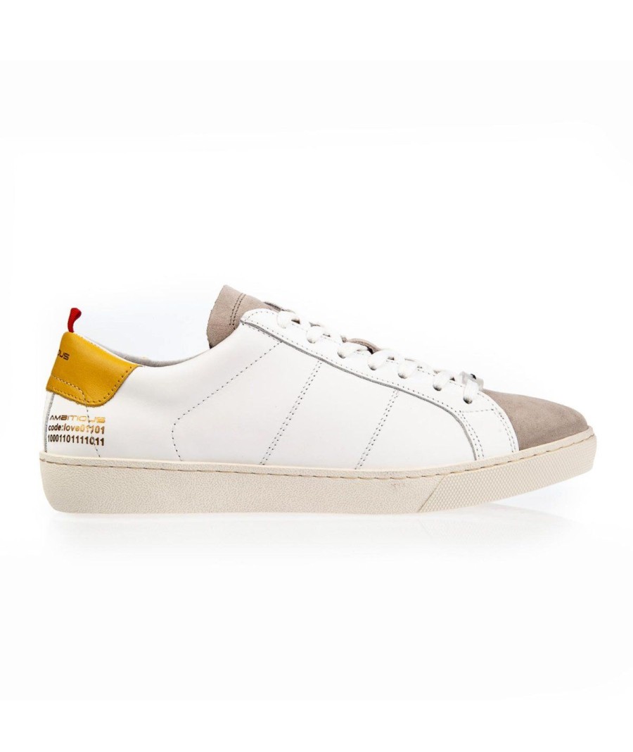 Uomo AMBITIOUS | Ambitious 8102 Sneakers Lacci F.Cassetta Taupe/White