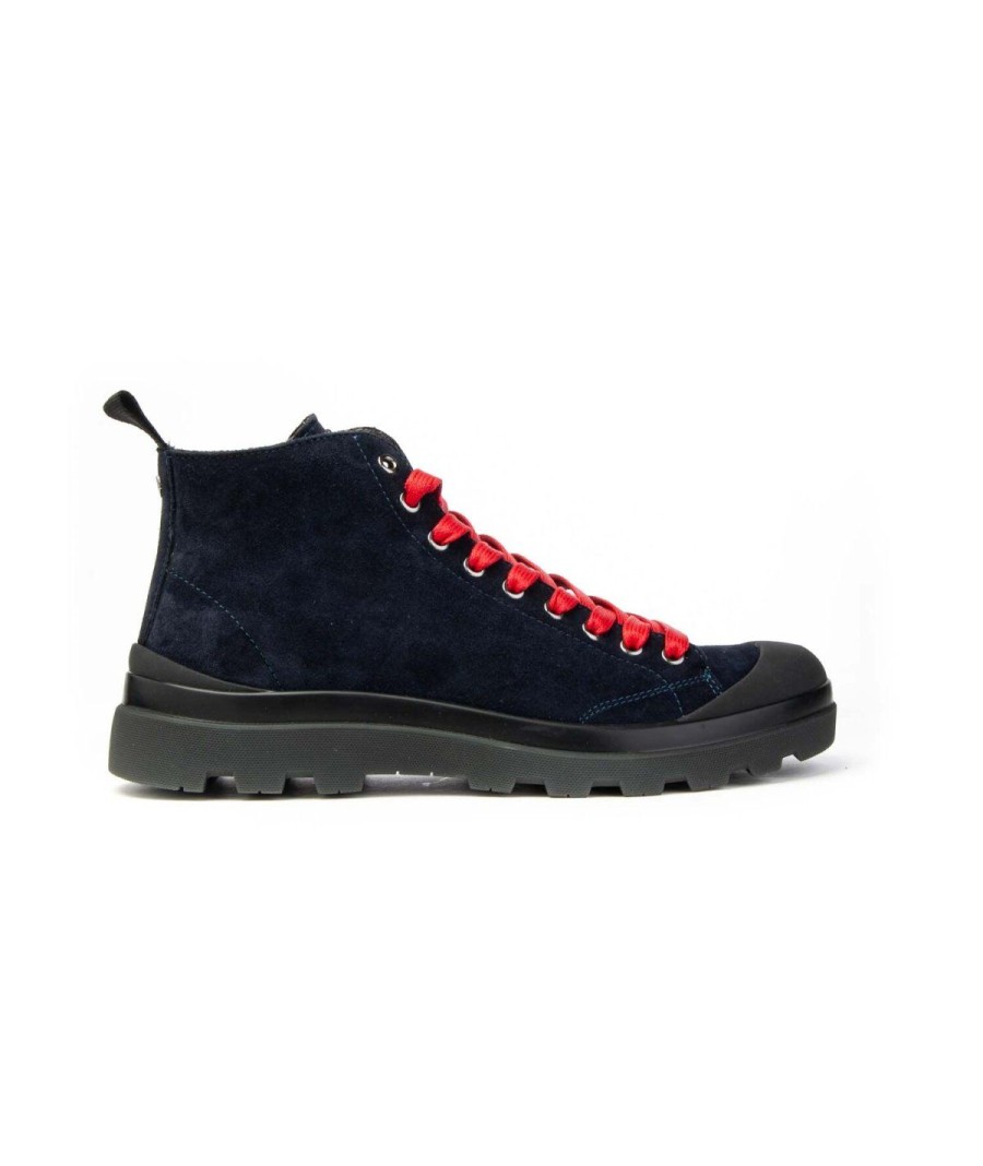 Uomo PANCHIC | Panchic P03M00100342094 Ankle Boot Man Blu/Rosso