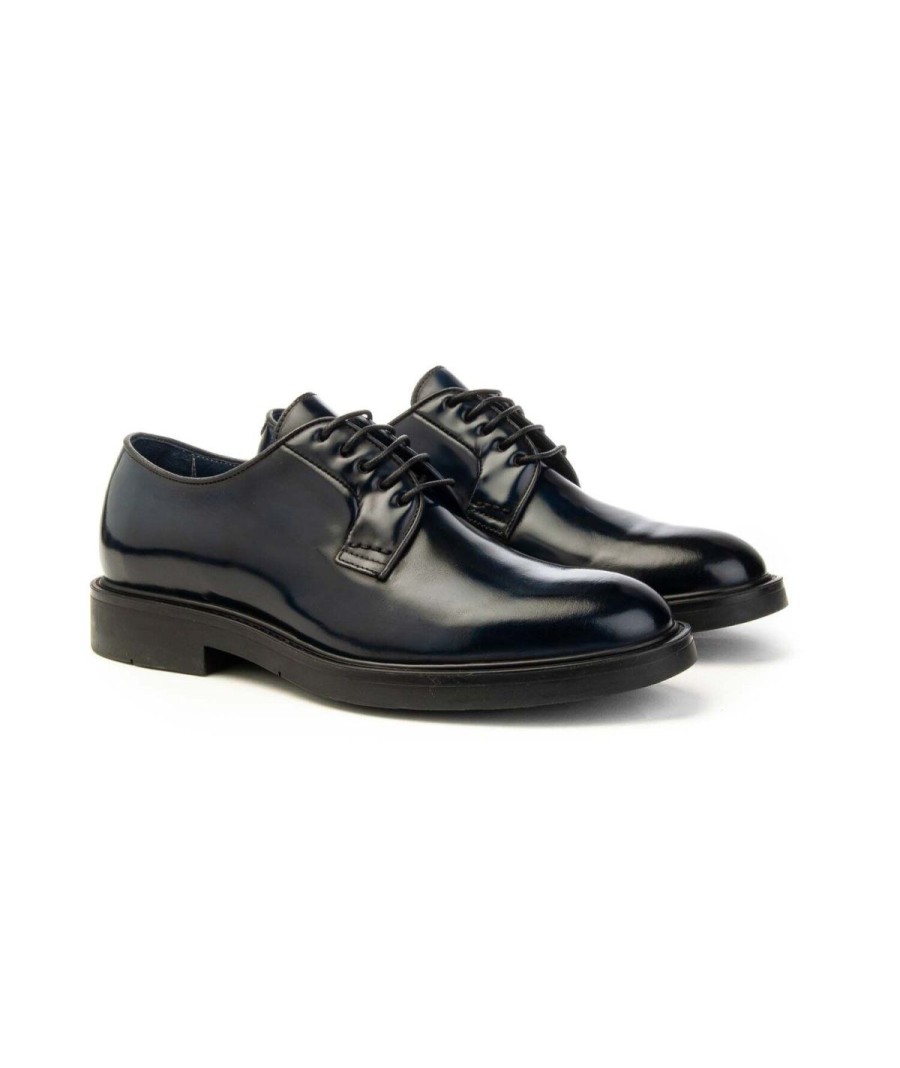 Uomo BRECOS | Brecos 11531 Derby Lacci Uomo Blu