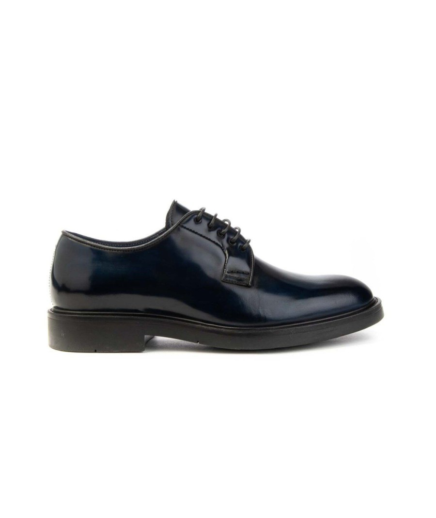 Uomo BRECOS | Brecos 11531 Derby Lacci Uomo Blu