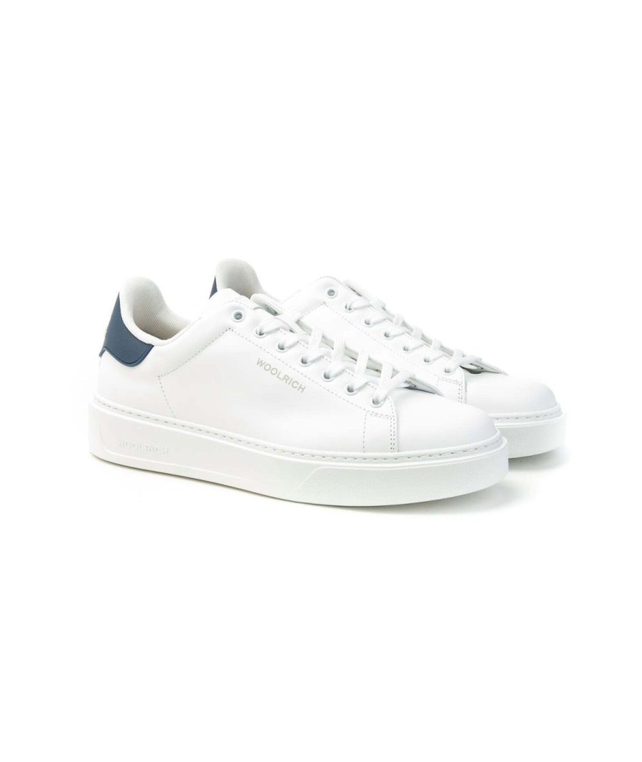 Uomo WOOLRICH | Woolrich Wfm241.001. Sneakers Uomo Leone Shoes Frosinone Bianco Blu