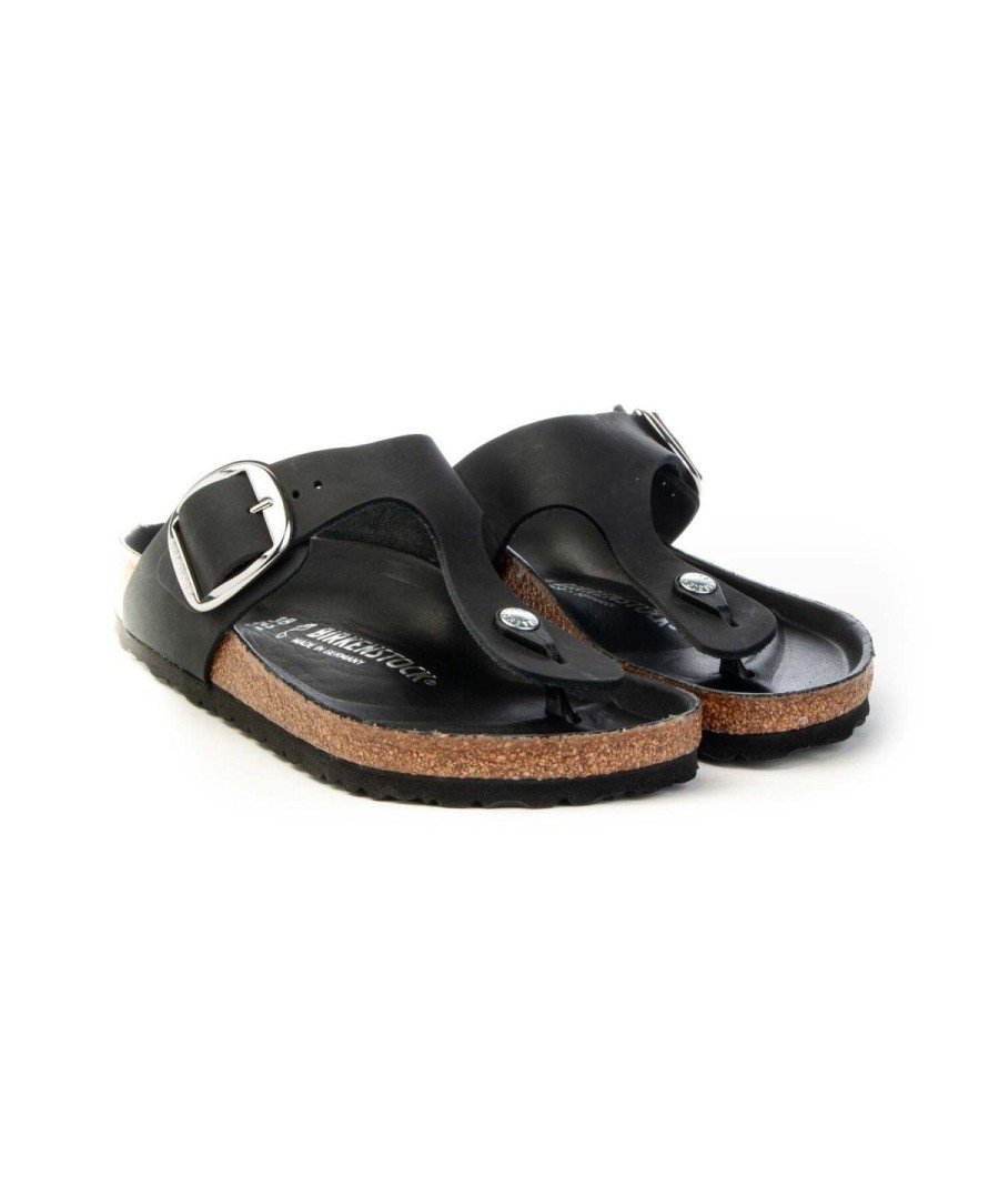 Donna BIRKENSTOCK | Birkenstock Gizeh 1023334 Sandali Infradito Leone Shoes Frosinone Black