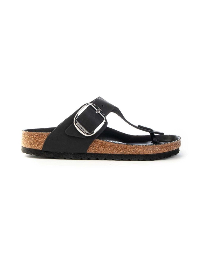 Donna BIRKENSTOCK | Birkenstock Gizeh 1023334 Sandali Infradito Leone Shoes Frosinone Black