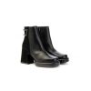 Donna ALBANO | Albano 2591 Tronchetto Fibbia Plateau 80 Leone Shoes Frosinone Nero