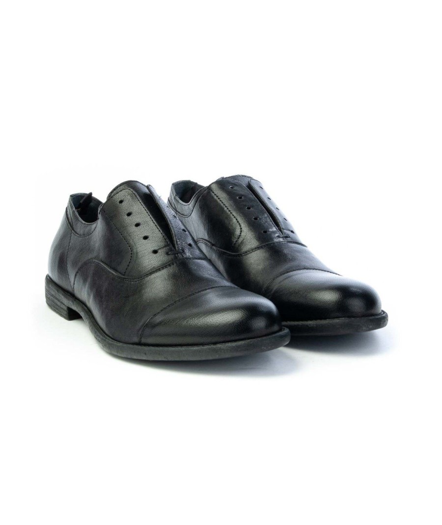 Uomo MINORONZONI 1953 | Minoronzoni 1953 Mrs2211S27 Oxford Lacciman Leone Shoes Nero