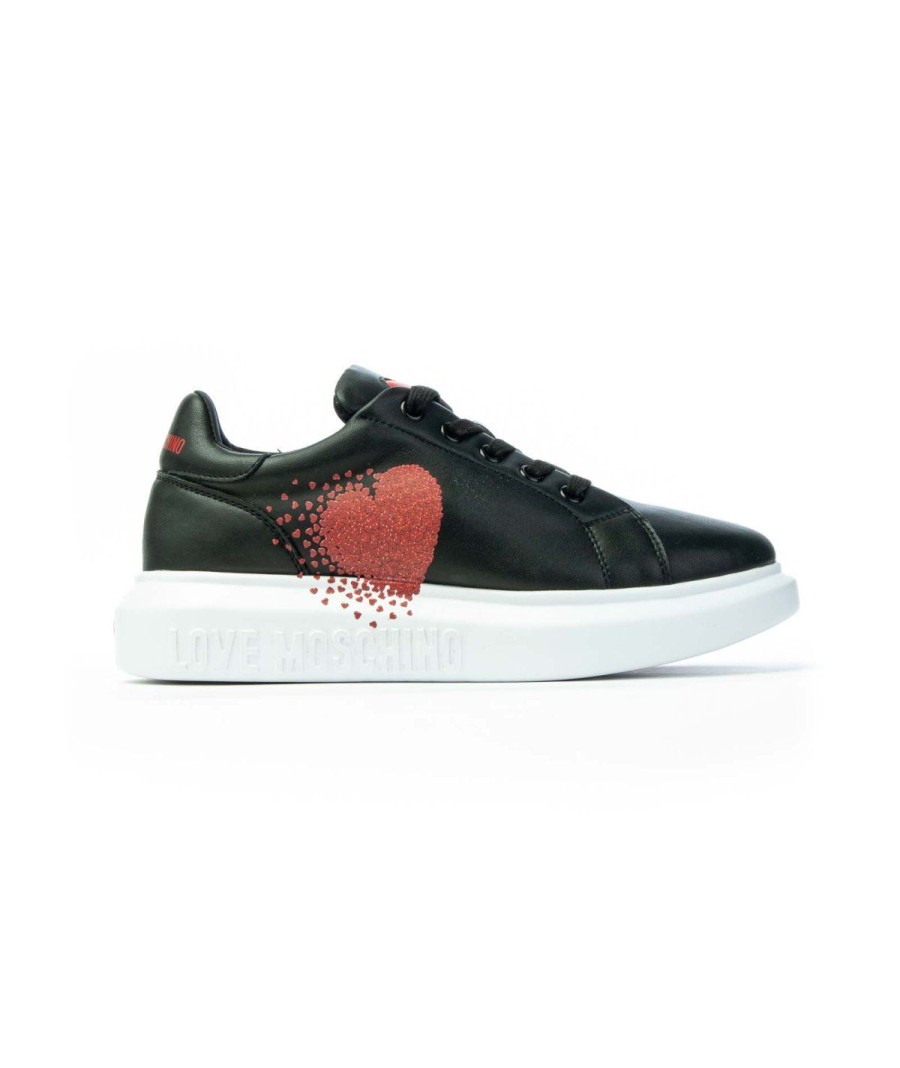 Donna LOVE MOSCHINO | Love Moschino Ja15154G1E Sneakers Cuore Leone Shoes Nero