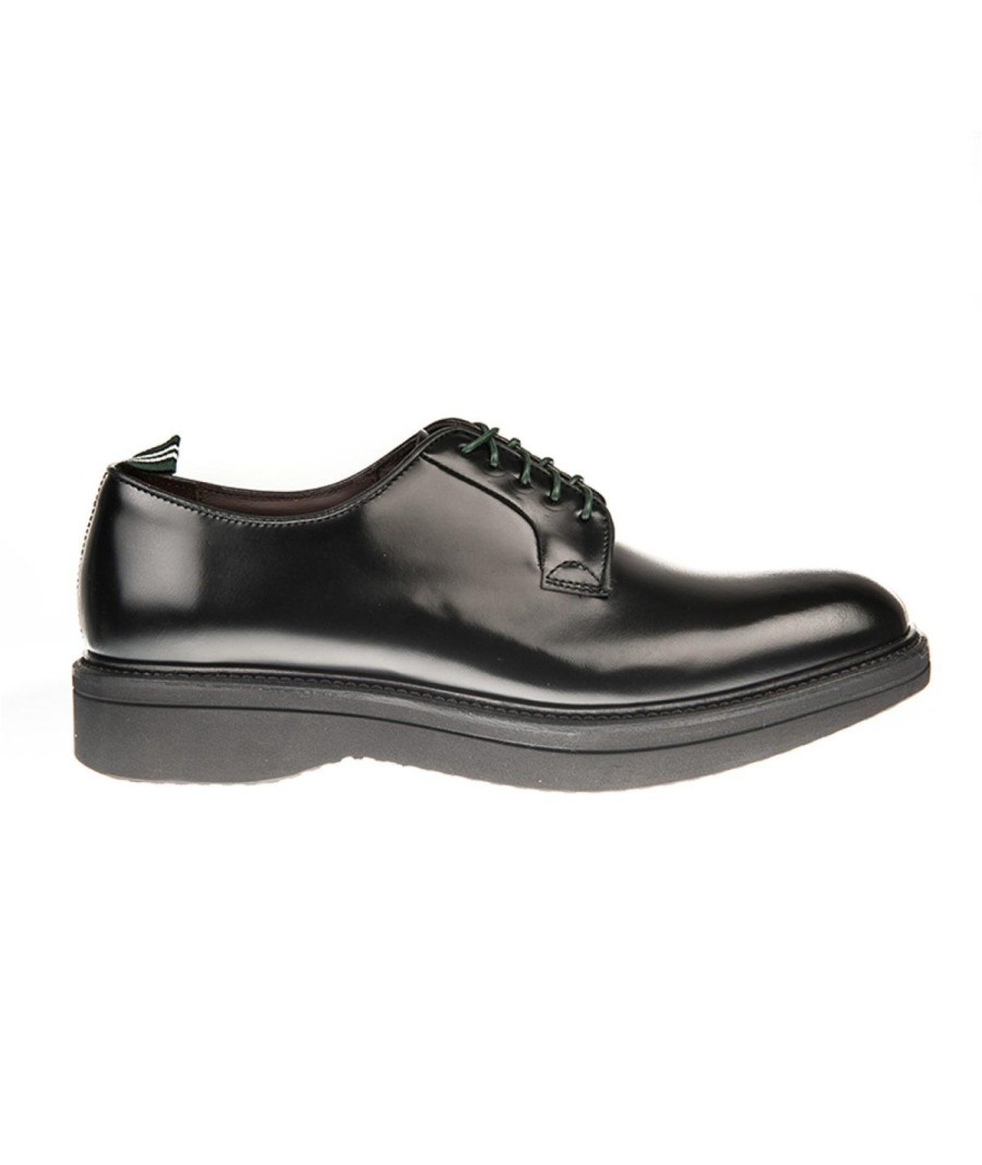 Uomo GREEN GEORGE | Green George 2022 Derby Lacci Leone Shoes Made In Italy Nero